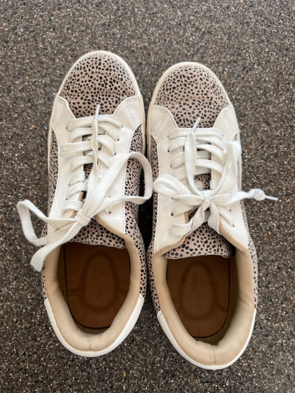 Target Cream and Black Speckled Lace-Up Sneakers